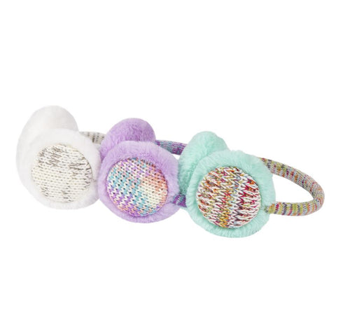 Winter new earmuffs fade color knitted warm earmuffs student plush earmuffs